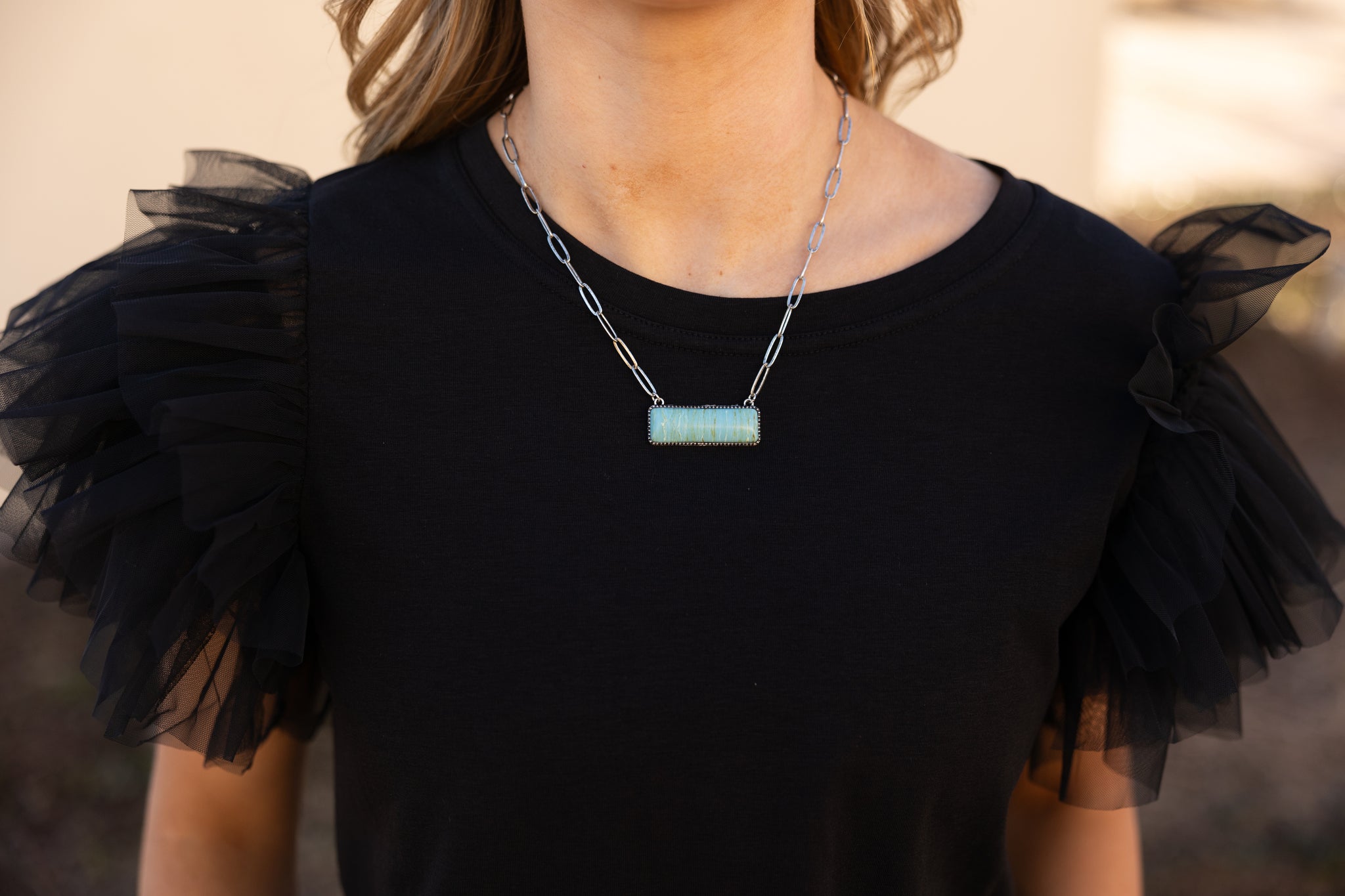 Turquoise Bar Necklace