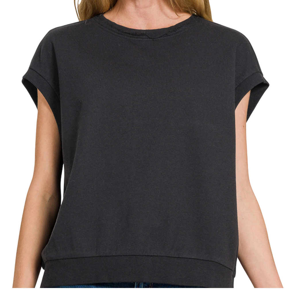 Thinking of Me Top in Black