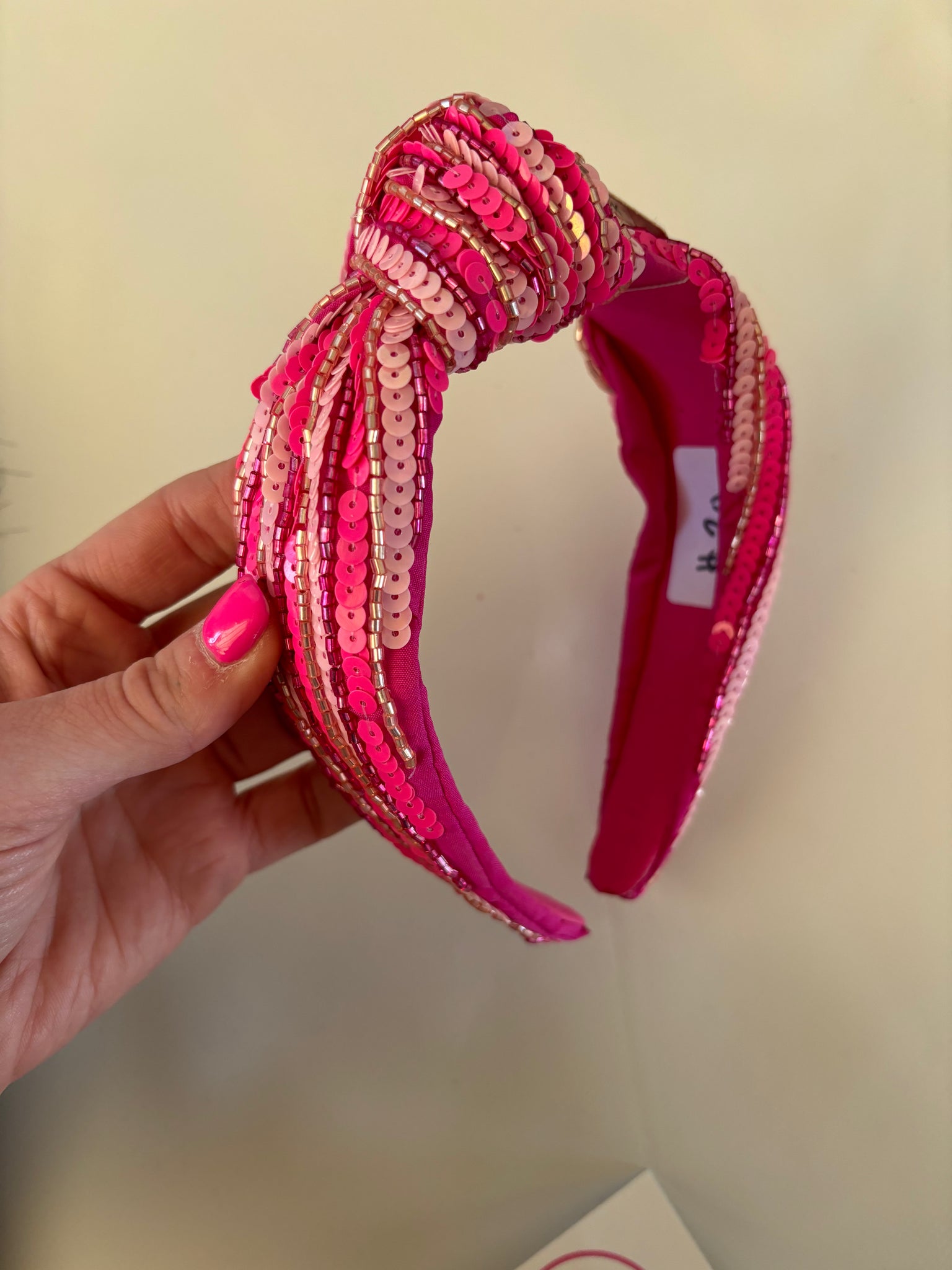 Pink Sequin Headband