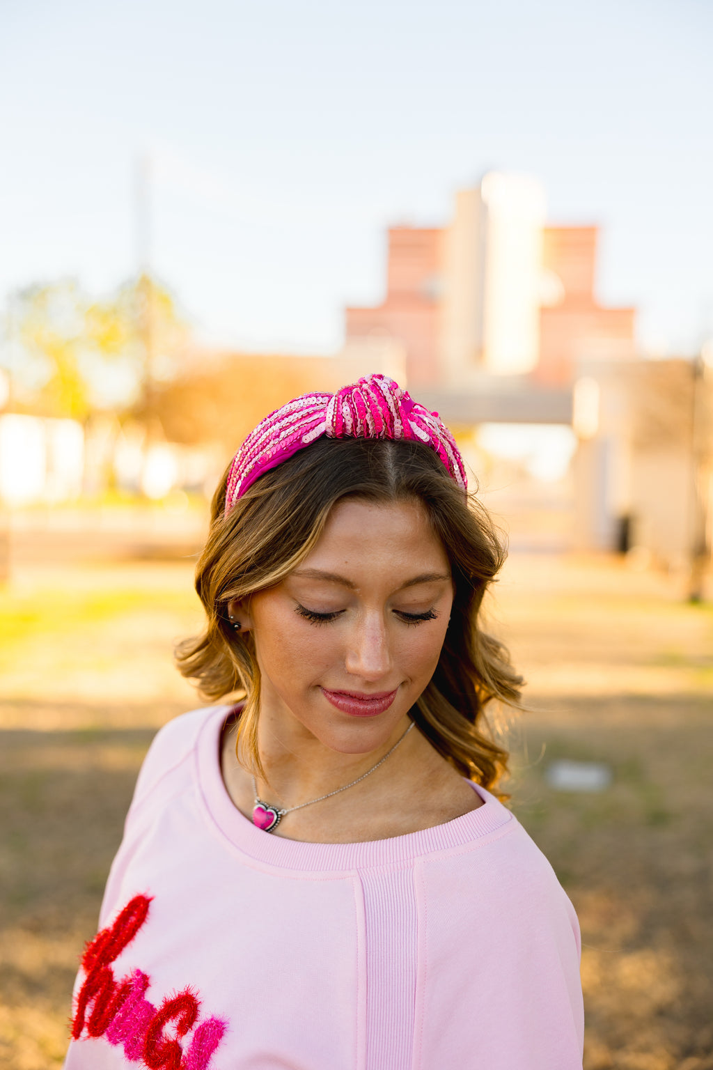 Pink Sequin Headband