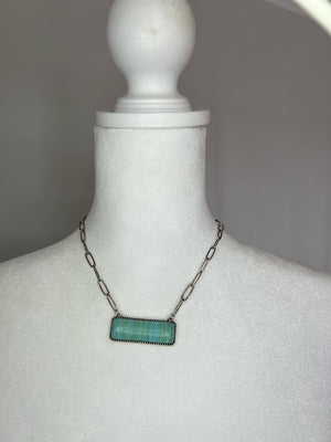 Turquoise Bar Necklace