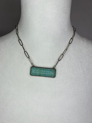 Turquoise Bar Necklace