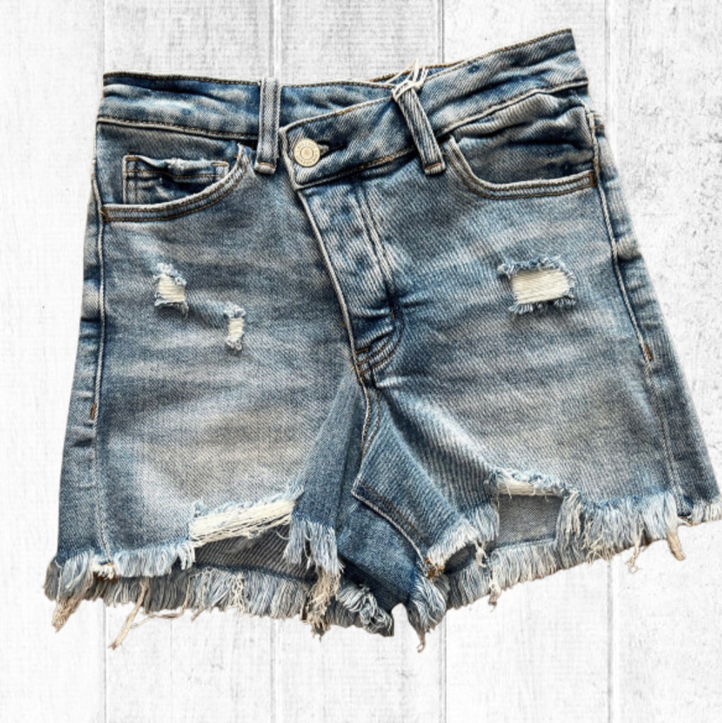 Diamond Denim Shorts