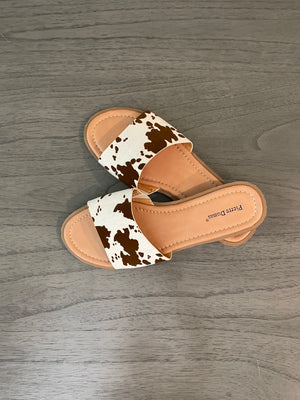 Cow Print Sandals